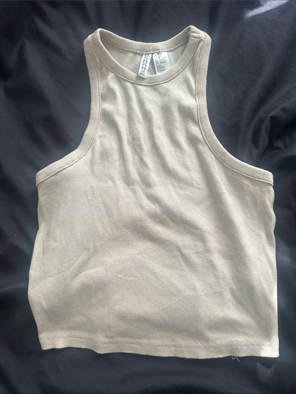 Kids Ribbed Tank Top - Neutral Cream Medium